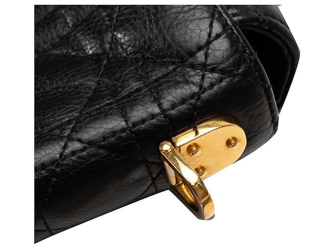 Borsa a tracolla Dior Caro Large Cannage Nera Nero - vista 13