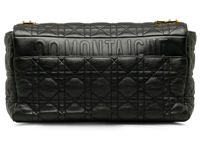 Borsa a tracolla Dior Caro Large Cannage Nera Nero - vista 3