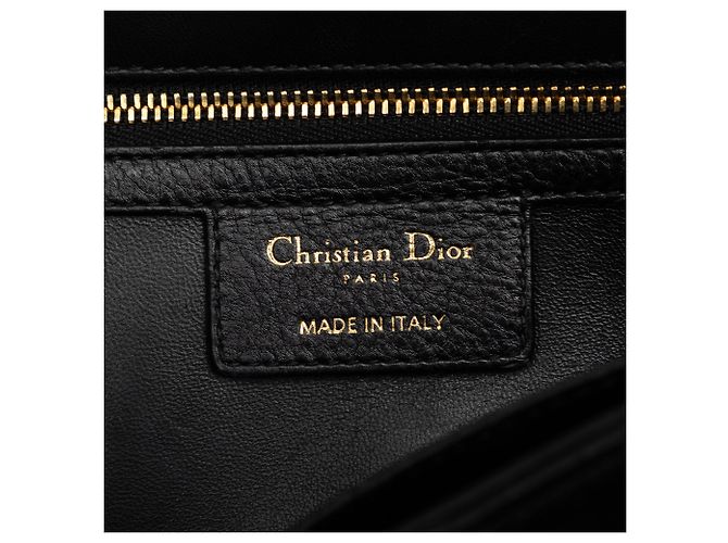 Borsa a tracolla Dior Caro Large Cannage Nera Nero - vista 7