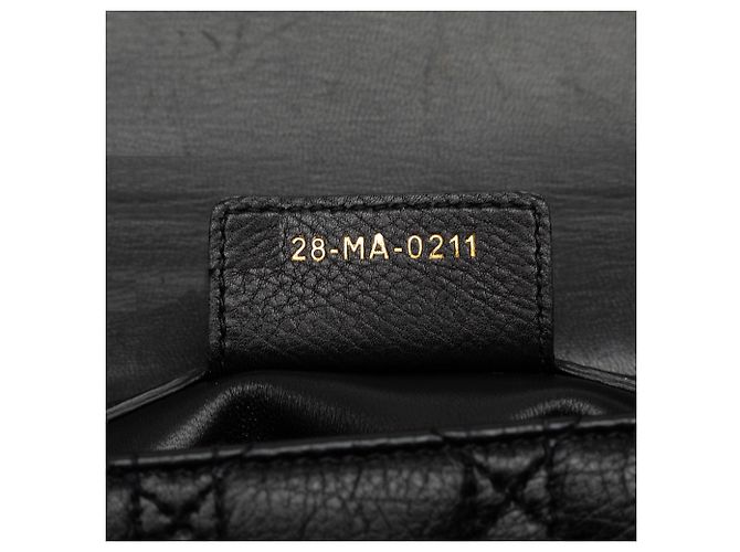 Borsa a tracolla Dior Caro Large Cannage Nera Nero - vista 8