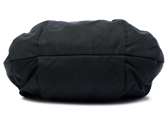 Borsa Hobo plissettata Prada Tessuto nera Nero - vista 3
