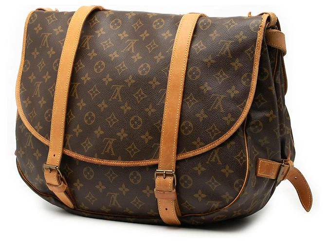 Borsa da viaggio Louis Vuitton Monogram Saumur 43 Marrone - vista 2