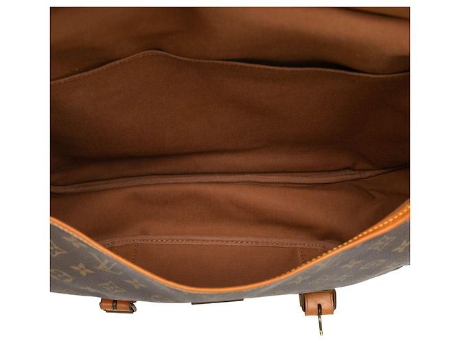 Borsa da viaggio Louis Vuitton Monogram Saumur 43 Marrone - vista 4
