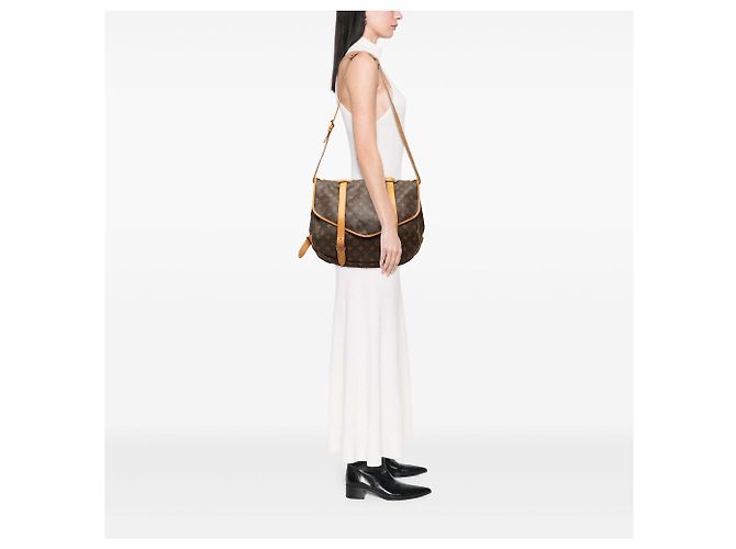 Borsa da viaggio Louis Vuitton Monogram Saumur 43 Marrone - vista 7