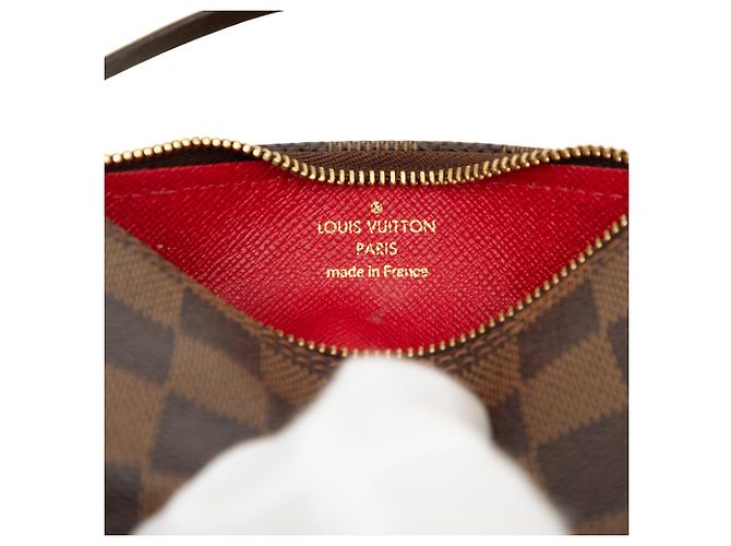 Borsa a mano Louis Vuitton Damier Ebene Papillon Pochette Marrone - vista 5