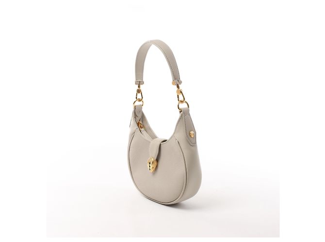 Bulgari Borsa a tracolla Bvlgari Serpenti Ellipse in pelle Grigia Grigio - vista 2