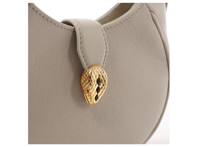 Bulgari Borsa a tracolla Bvlgari Serpenti Ellipse in pelle Grigia Grigio - vista 6