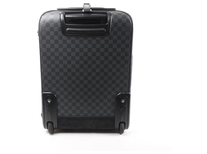 Borsa da viaggio Louis Vuitton Pegase 55 Damier Graphite in nero - vista 3