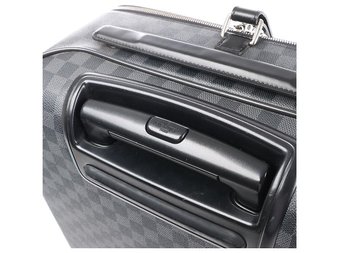 Borsa da viaggio Louis Vuitton Pegase 55 Damier Graphite in nero - vista 5