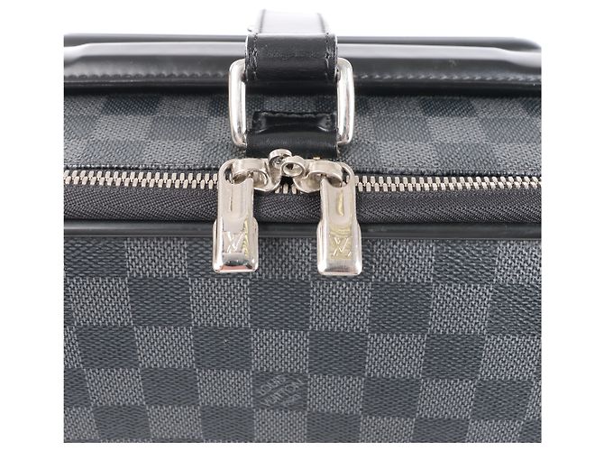 Borsa da viaggio Louis Vuitton Pegase 55 Damier Graphite in nero - vista 8