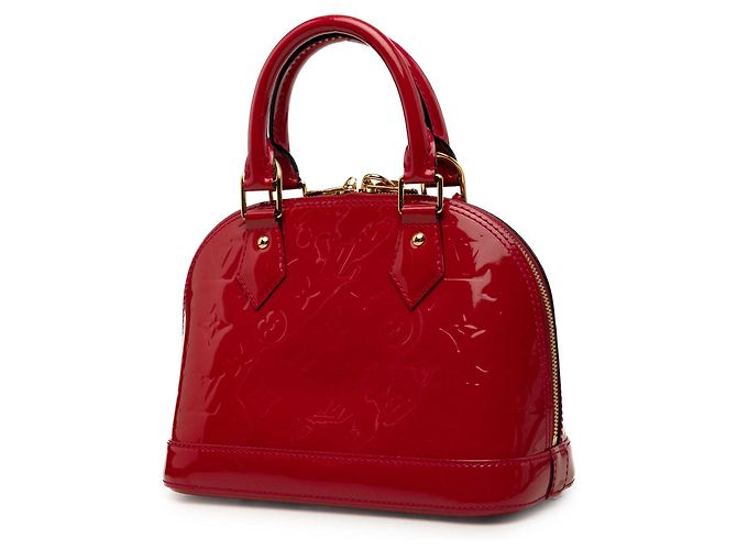 Borsa Louis Vuitton Monogram Vernis Alma BB rossa Rosso - vista 2