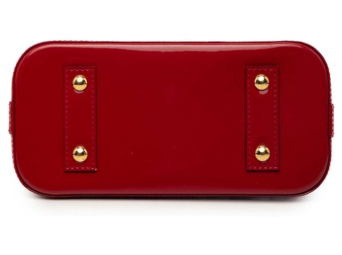 Borsa Louis Vuitton Monogram Vernis Alma BB rossa Rosso - vista 3
