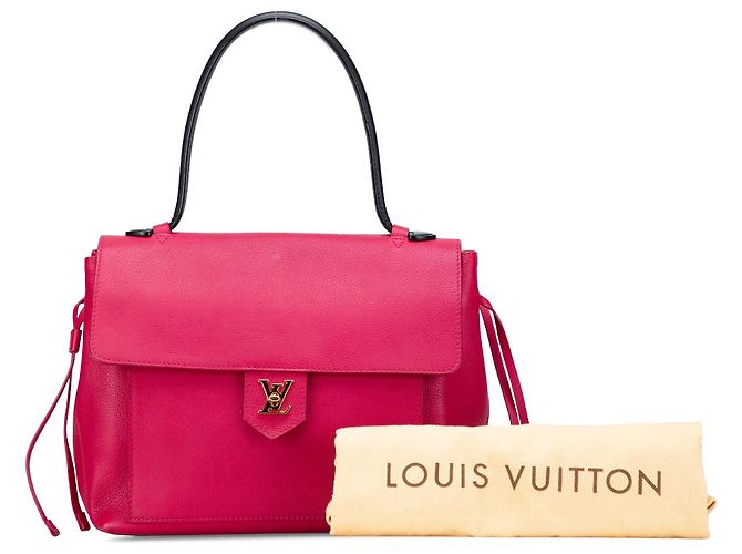 Bolsa Louis Vuitton Lockme PM em couro de bezerro rosa - vista 11