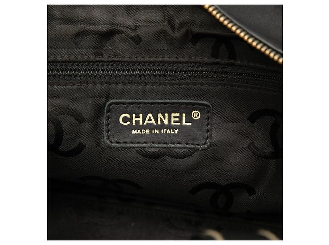 Black Chanel Medium CC Quilted Calfskin Wild Stitch Tote Schwarz - Ansicht 5