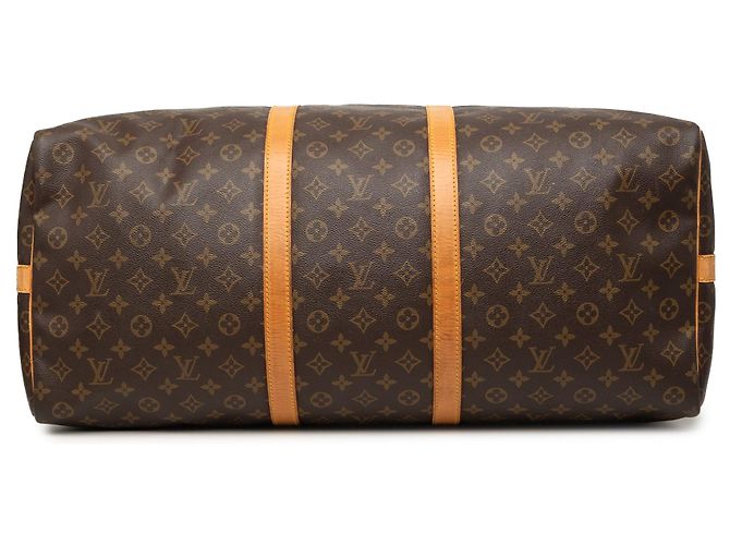 Sac de voyage Louis Vuitton Monogram Keepall Bandouliere 60 Marron - vue 3