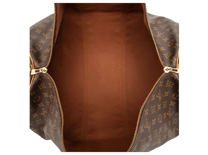 Sac de voyage Louis Vuitton Monogram Keepall Bandouliere 60 Marron - vue 4