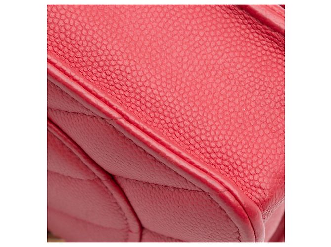 Borsa crossbody Chanel CC Chevron Caviar Red Ancient Greek Charms Wallet On Chain Rosso - vista 10