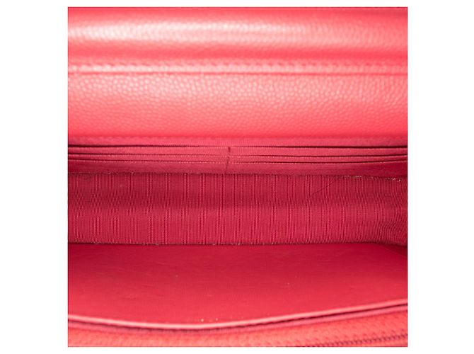 Borsa crossbody Chanel CC Chevron Caviar Red Ancient Greek Charms Wallet On Chain Rosso - vista 4