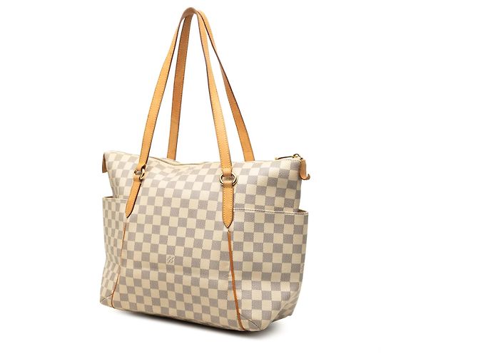 Borsa Tote Louis Vuitton Damier Azur Totally MM Bianca Bianco - vista 2