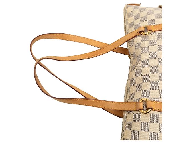 Borsa Tote Louis Vuitton Damier Azur Totally MM Bianca Bianco - vista 7