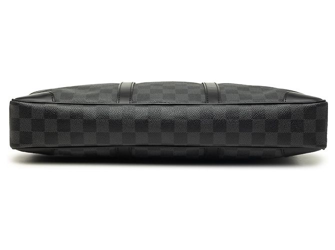 Borsa da Lavoro Louis Vuitton Damier Graphite Porte Documents Voyage PM Nera Nero - vista 3