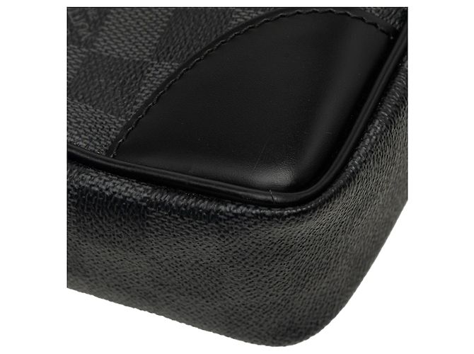 Borsa da Lavoro Louis Vuitton Damier Graphite Porte Documents Voyage PM Nera Nero - vista 6