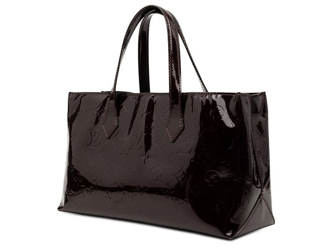 Borsa Louis Vuitton Monogram Vernis Wilshire PM Purple Porpora - vista 2