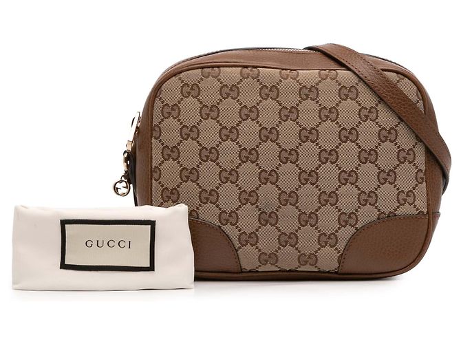 Borsa a tracolla Gucci GG Canvas Bree Beige - vista 12