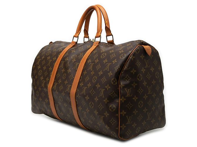 Borsa da viaggio Louis Vuitton Monogram Keepall 50 Marrone - vista 2