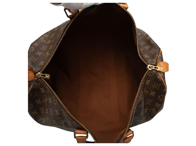Borsa da viaggio Louis Vuitton Monogram Keepall 50 Marrone - vista 4