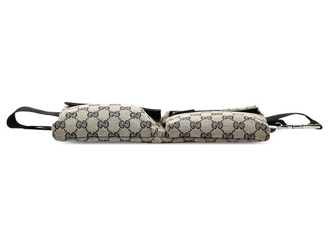 Bolso cinturón Gucci GG Canvas beige con doble bolsillo - vista 3
