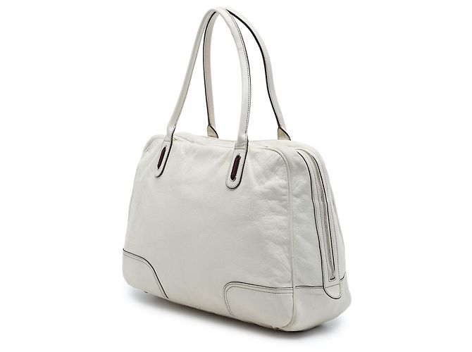 Mala de Viagem Weekender Princy Large em pele de vitela Web branca Gucci Branco - vista 2