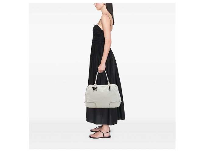 Mala de Viagem Weekender Princy Large em pele de vitela Web branca Gucci Branco - vista 6