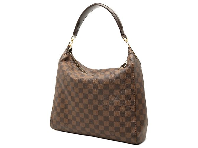 Borsa a tracolla Louis Vuitton Portobello PM Damier Ebene Marrone - vista 2