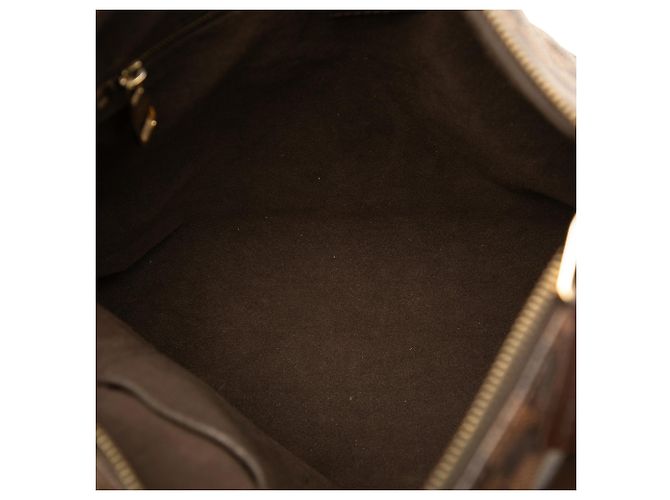 Borsa a tracolla Louis Vuitton Portobello PM Damier Ebene Marrone - vista 4