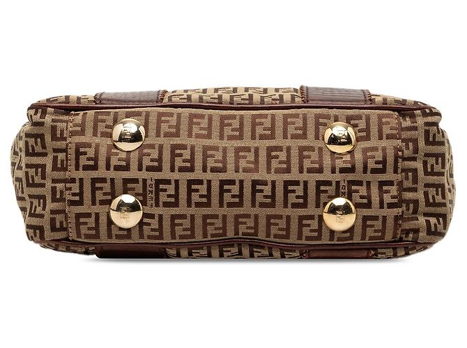 Borsa Tote Fendi Zucchino Canvas Beige - vista 3