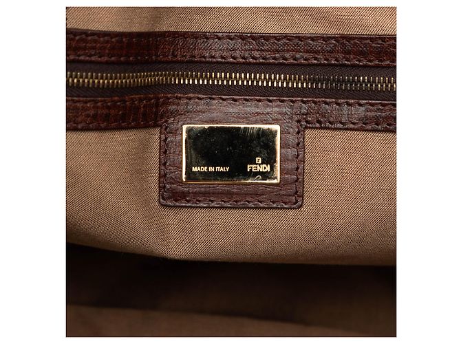 Borsa Tote Fendi Zucchino Canvas Beige - vista 5