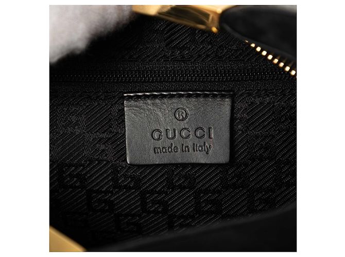 Gucci Schultertasche aus schwarzem Wildleder - Ansicht 5