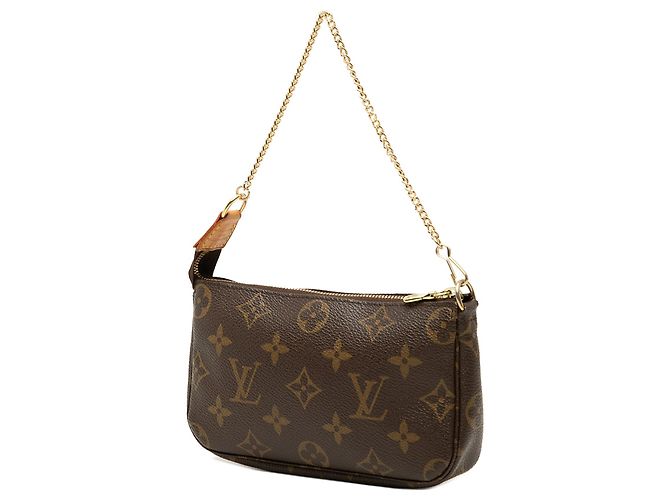 Bolso de mano Louis Vuitton Monogram Mini Pochette Accessoires Marrón Castaño - vista 2