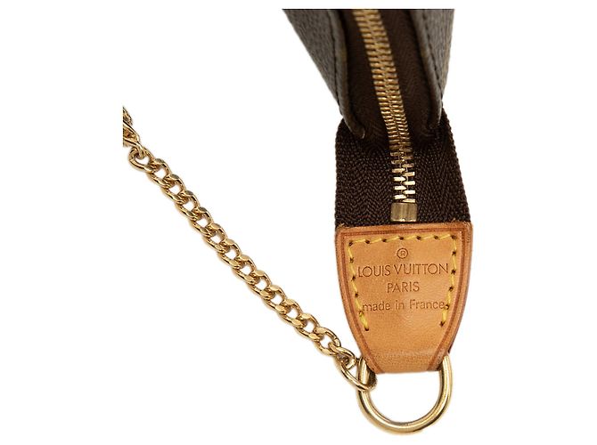 Bolso de mano Louis Vuitton Monogram Mini Pochette Accessoires Marrón Castaño - vista 5
