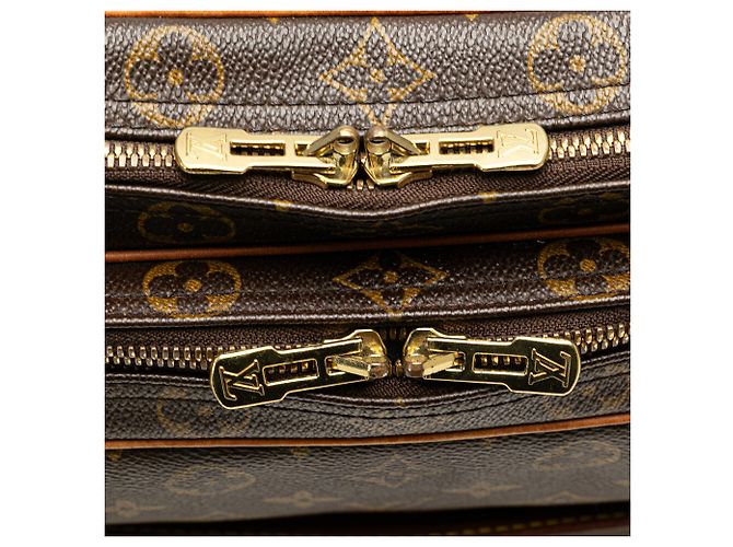 Borsa a tracolla Louis Vuitton Monogram Reporter GM Marrone - vista 11
