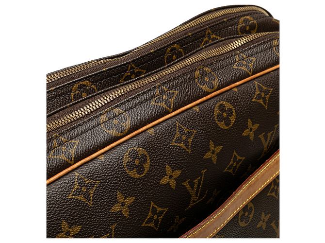 Borsa a tracolla Louis Vuitton Monogram Reporter GM Marrone - vista 9
