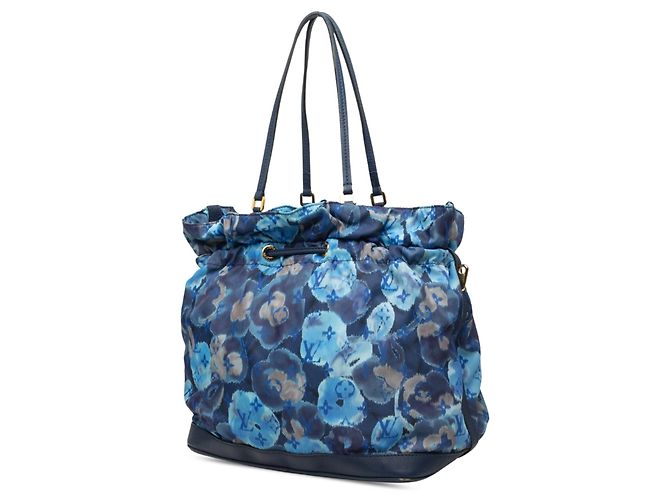 Bucket Borsa a secchiello Louis Vuitton Limited Edition Monogram Nylon Ikat Noefull MM Blu - vista 2