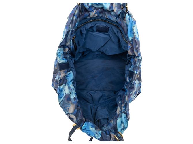 Bucket Borsa a secchiello Louis Vuitton Limited Edition Monogram Nylon Ikat Noefull MM Blu - vista 4