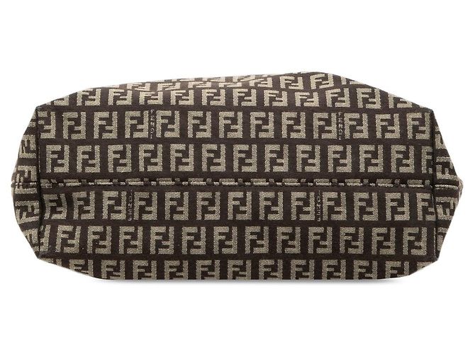 Borsa Tote Fendi Zucchino Canvas Marrone - vista 3
