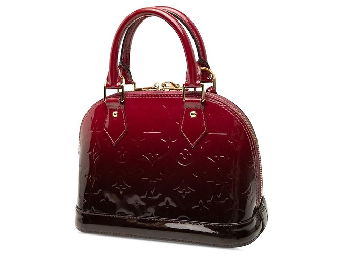 Borsa Louis Vuitton Monogram Vernis Ombre Alma BB rossa Rosso - vista 2