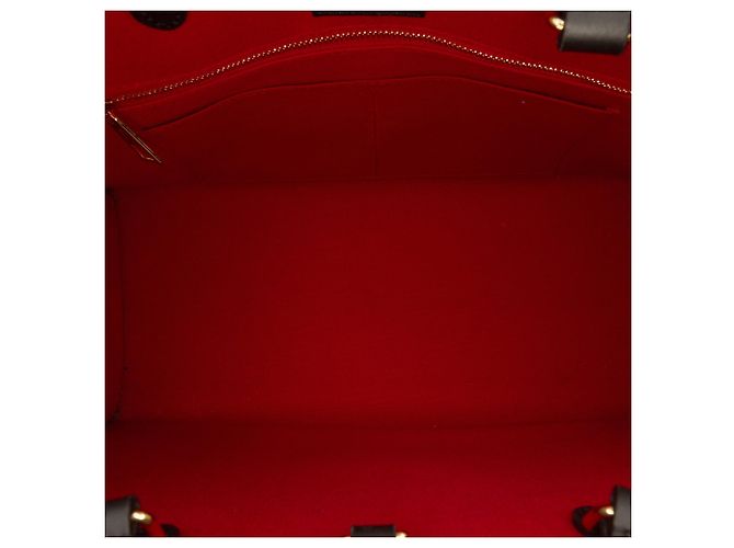 Borsa Satchel Louis Vuitton Monogram Reverse Giant OnTheGo MM Marrone - vista 4