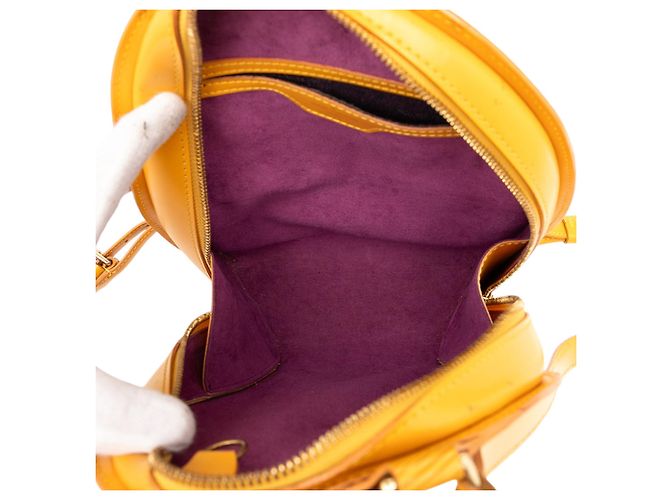 Zaino Louis Vuitton Epi Mabillon Giallo - vista 4