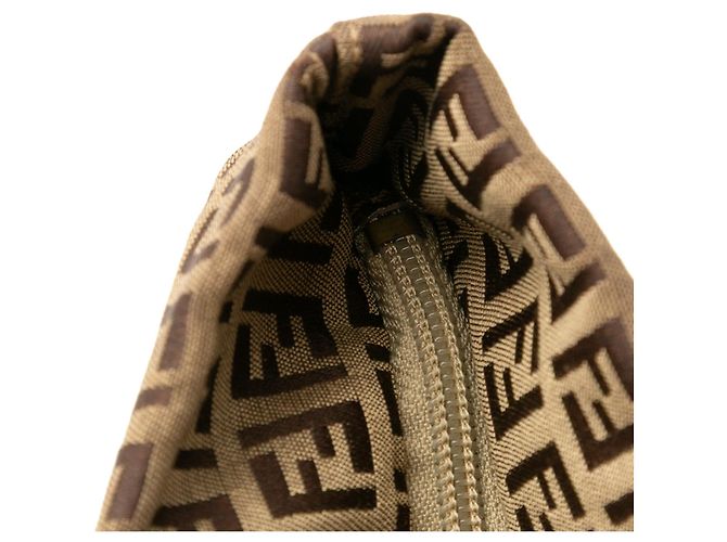 Borsa Tote Fendi Zucchino Canvas Superstar Beige - vista 9