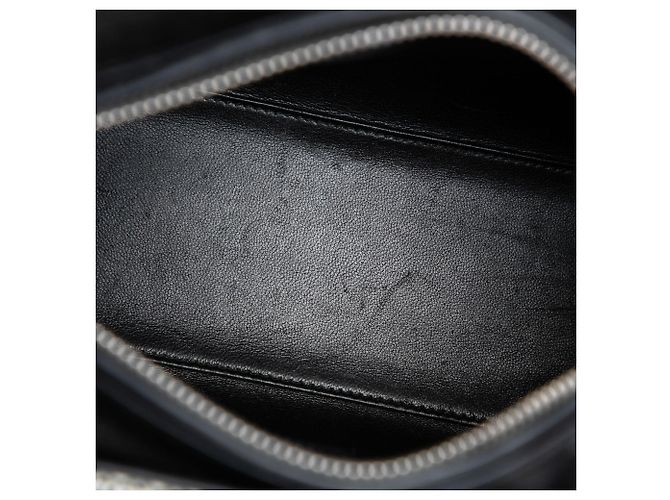 Lady Dior Satchel aus schwarzem Kalbsleder, Medium, mit Microcannage Mesh-Patches - Ansicht 4